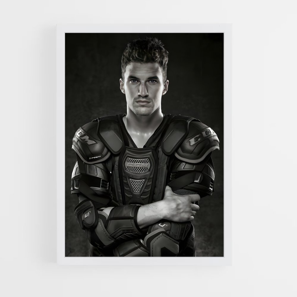 Poster Le Guerrier Stoïque – affiche Hockey sur glace (vue 3)